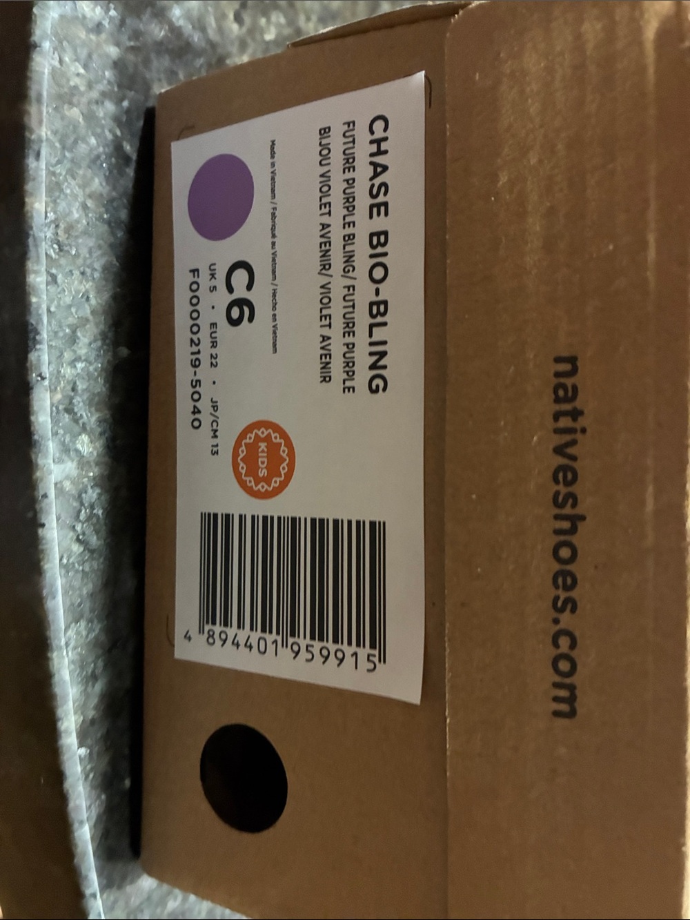 Native Kids Chase Bio-Bling Sandals - Future Purple